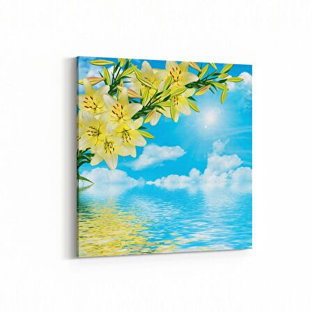 Olla 11715K Orkide Çiçek Görseli Kare Kanvas Tablo (Ölçü: 30X30)