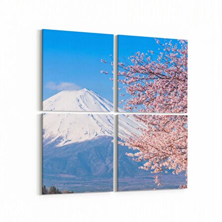 Olla 13606K4 Doğa / Manzara Görseli Kare 4'lü Kanvas Tablo (Ölçü: 145X145)