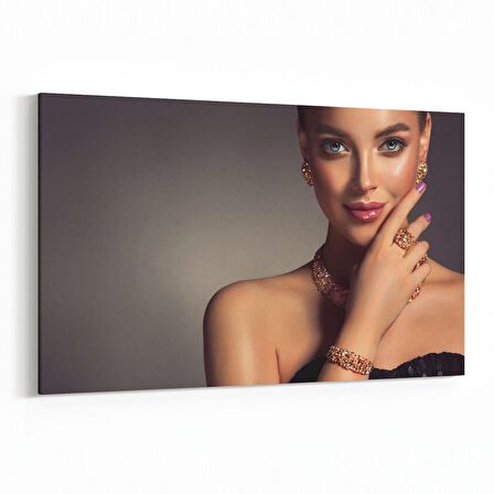 Olla 17003Y Model / Manken Görseli Yatay Kanvas Tablo (Ölçü: 120X80)