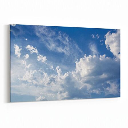 Olla 15453Y Gökyüzü Bulut Görseli  Yatay Kanvas Tablo (Ölçü: 90X60)