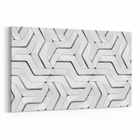 Olla 14953Y Geometrik Desen Görseli Yatay Kanvas Tablo (Ölçü: 45X30)