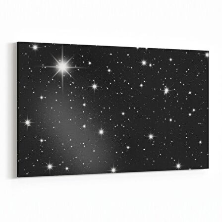 Olla 14684Y Gece Gökyüzü Görseli Yatay Kanvas Tablo (Ölçü: 90X60)