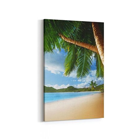 Olla 16375D Kumsal / Sahil Görseli Dikey Kanvas Tablo (Ölçü: 60X90)