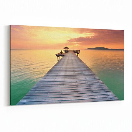Olla 15958Y Günbatımı Görseli Yatay Kanvas Tablo (Ölçü: 120X80)