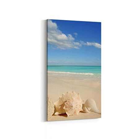 Olla 16530DD Kumsal / Sahil Görseli Dikey Dar Kanvas Tablo (Ölçü: 60X120)