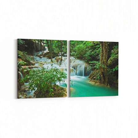 Olla 13300K2Y Doğa / Manzara Görseli Kare 2'li Yatay Kanvas Tablo (Ölçü: 125X60)