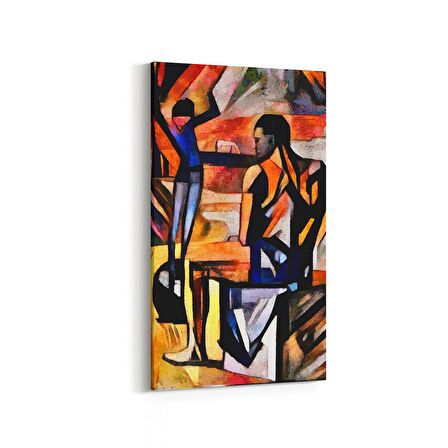 Olla 17710DD Yağlı Boya Görseli Dikey Dar Kanvas Tablo (Ölçü: 30X60)