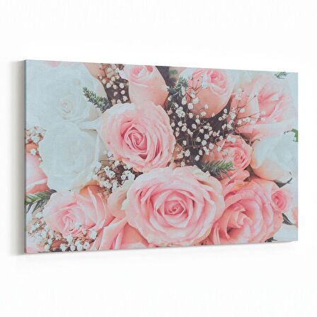 Olla 11602Y Çiçek Görseli Yatay Kanvas Tablo (Ölçü: 70X50)