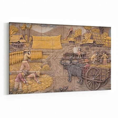 Olla 16269Y Heykel / Sanat Görseli Yatay Kanvas Tablo (Ölçü: 120X80)