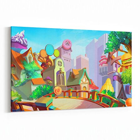 Olla 12768Y Çocuk Odası Görseli Yatay Kanvas Tablo (Ölçü: 120X80)