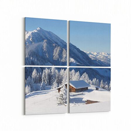 Olla 14125K4 Doğa / Manzara Görseli Kare 4'lü Kanvas Tablo (Ölçü: 65X65)