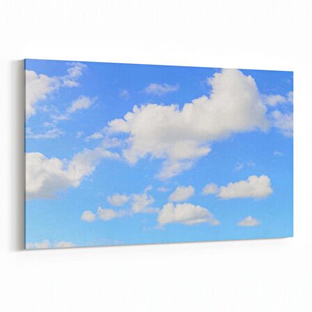Olla 15672Y Gökyüzü Bulut Görseli  Yatay Kanvas Tablo (Ölçü: 45X30)
