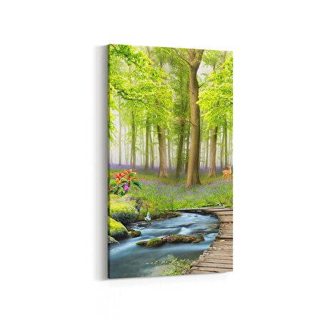 Olla 13633DD Doğa / Manzara Görseli Dikey Dar Kanvas Tablo (Ölçü: 40X80)