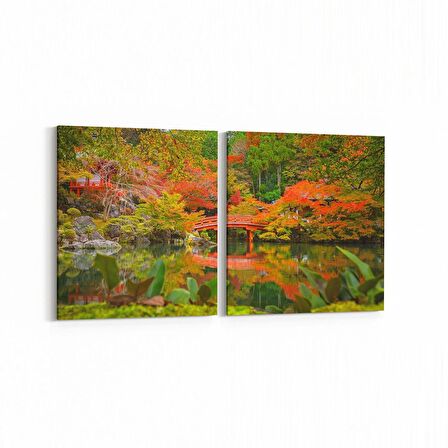 Olla 14340K2Y Doğa / Manzara Görseli Kare 2'li Yatay Kanvas Tablo (Ölçü: 125X60)