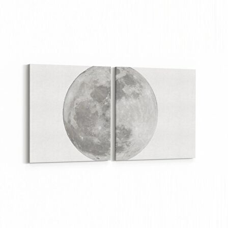 Olla 14793K2Y Gece Gökyüzü Görseli Kare 2'li Yatay Kanvas Tablo (Ölçü: 65X30)