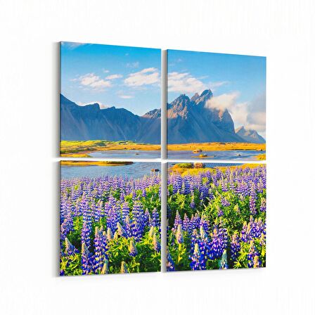 Olla 14196K4 Doğa / Manzara Görseli Kare 4'lü Kanvas Tablo (Ölçü: 105X105)