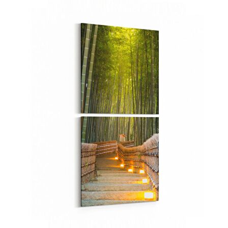 Olla 13970K2D Doğa / Manzara Görseli Kare 2'li Dikey Kanvas Tablo (Ölçü: 30X65)