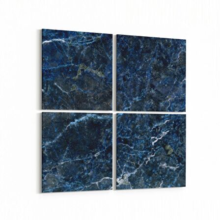 Olla 16722K4 Mermer Desen Görsel Kare 4'lü Kanvas Tablo (Ölçü: 125X125)