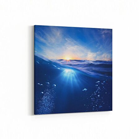 Olla 12867K Deniz / Okyanus Görseli Kare Kanvas Tablo (Ölçü: 30X30)
