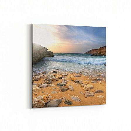 Olla 16577K Kumsal / Sahil Görseli Kare Kanvas Tablo (Ölçü: 30X30)