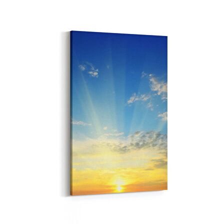 Olla 15903D Günbatımı Görseli Dikey Kanvas Tablo (Ölçü: 20X30)