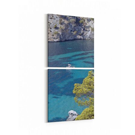 Olla 14044K2D Doğa / Manzara Görseli Kare 2'li Dikey Kanvas Tablo (Ölçü: 30X65)