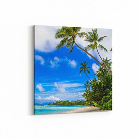 Olla 16427K Kumsal / Sahil Görseli Kare Kanvas Tablo (Ölçü: 30X30)