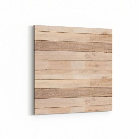 Olla 11975K Ahşap Desen Görseli Kare Kanvas Tablo (Ölçü: 100X100)