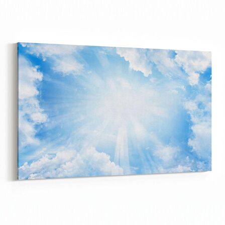 Olla 15745Y Gökyüzü Bulut Görseli  Yatay Kanvas Tablo (Ölçü: 120X80)