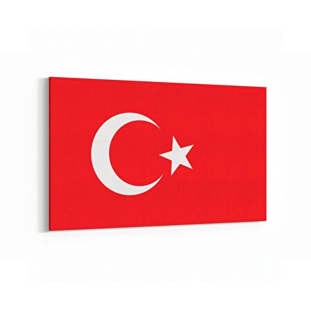 Olla 17565Y Türk Bayrağı Görseli Yatay Kanvas Tablo (Ölçü: 90X60)