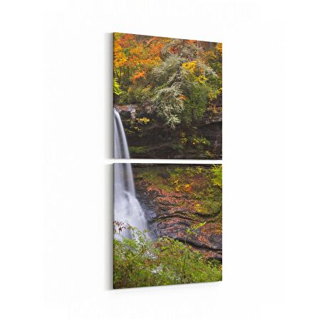 Olla 14574K2D Doğa / Manzara Görseli Kare 2'li Dikey Kanvas Tablo (Ölçü: 30X65)