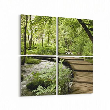 Olla 14231K4 Doğa / Manzara Görseli Kare 4'lü Kanvas Tablo (Ölçü: 125X125)