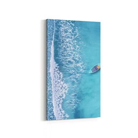Olla 12871DD Deniz / Okyanus Görseli Dikey Dar Kanvas Tablo (Ölçü: 30X60)