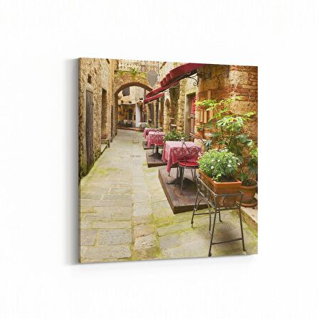 Olla 18351K4 Yapı Görseli Kare 4'lü Kanvas Tablo (Ölçü: 105X105)