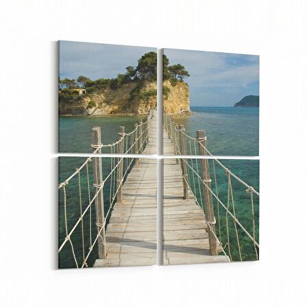 Olla 13175K4 Doğa / Manzara Görseli Kare 4'lü Kanvas Tablo (Ölçü: 145X145)