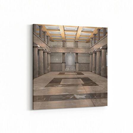 Olla 18610K Yapı Görseli Kare Kanvas Tablo (Ölçü: 25X25)