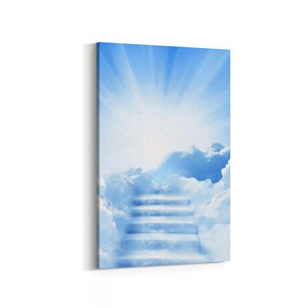 Olla 15678D Gökyüzü Bulut Görseli  Dikey Kanvas Tablo (Ölçü: 60X90)