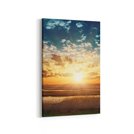 Olla 15938D Günbatımı Görseli Dikey Kanvas Tablo (Ölçü: 60X90)