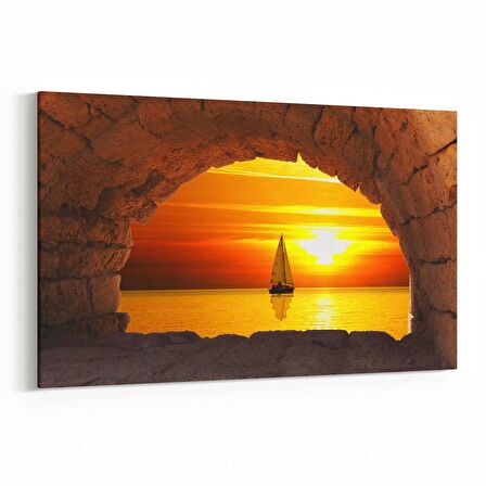 Olla 15897Y Günbatımı Görseli Yatay Kanvas Tablo (Ölçü: 90X60)