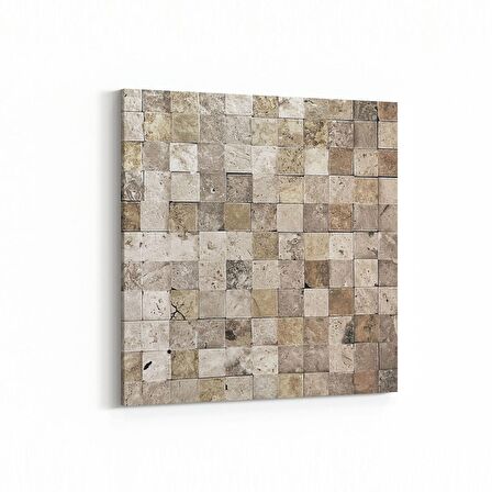 Olla 17350K Taş / Tuğla Görseli Kare Kanvas Tablo (Ölçü: 30X30)