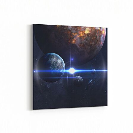 Olla 17657K Uzay Görseli Kare Kanvas Tablo (Ölçü: 25X25)