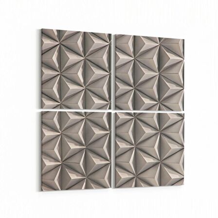 Olla 14948K4 Geometrik Desen Görseli Kare 4'lü Kanvas Tablo (Ölçü: 145X145)