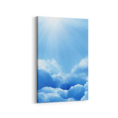 Olla 15774D Gökyüzü Bulut Görseli  Dikey Kanvas Tablo (Ölçü: 100X150)