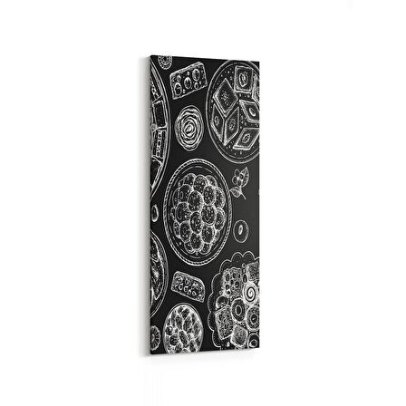 Olla 14964DI Gıda Görseli Dikey İnce Kanvas Tablo (Ölçü: 40X120)