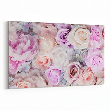 Olla 11564Y Çiçek Görseli Yatay Kanvas Tablo (Ölçü: 90X60)