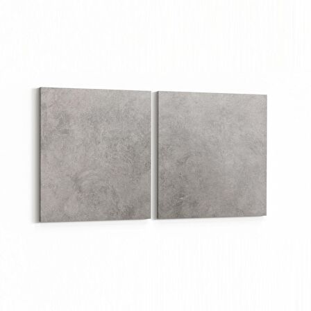 Olla 12447K2Y Beton Görseli Kare 2'li Yatay Kanvas Tablo (Ölçü: 65X30)