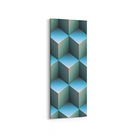Olla 14946DI Geometrik Desen Görseli Dikey İnce Kanvas Tablo (Ölçü: 40X120)