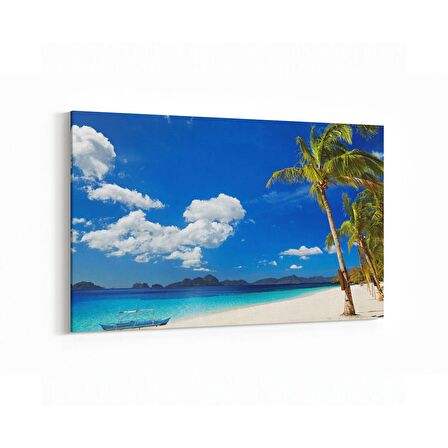 Olla 16403Y Kumsal / Sahil Görseli Yatay Kanvas Tablo (Ölçü: 90X60)