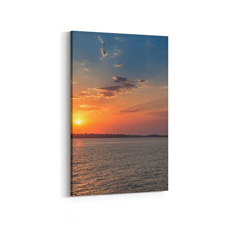 Olla 16008D Günbatımı Görseli Dikey Kanvas Tablo (Ölçü: 20X30)