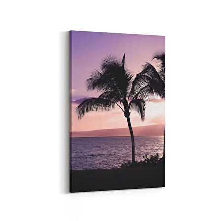 Olla 16014D Günbatımı Görseli Dikey Kanvas Tablo (Ölçü: 100X150)